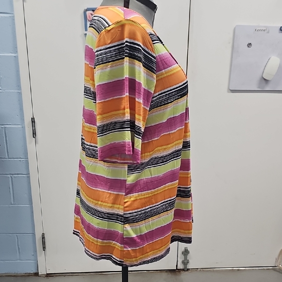 Ruby Rd. Colorful Striped Blouse - Picture 3 of 5
